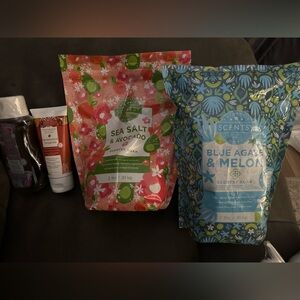Scentsy bath bundle; NEW bath soak, body wash, shave soap